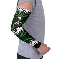 Personalised Cook Islands Mitiaro Arm Sleeves Tiare Maori Polynesian Waves Tattoo