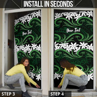 Personalised Cook Islands Mitiaro Door Cover Tiare Maori Polynesian Waves Tattoo