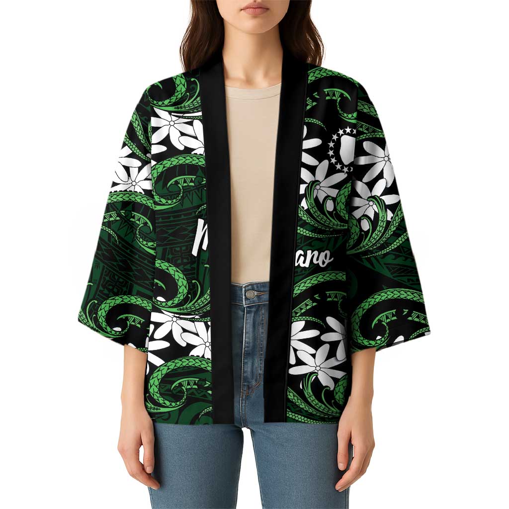 Personalised Cook Islands Mitiaro Kimono Tiare Maori Polynesian Waves Tattoo