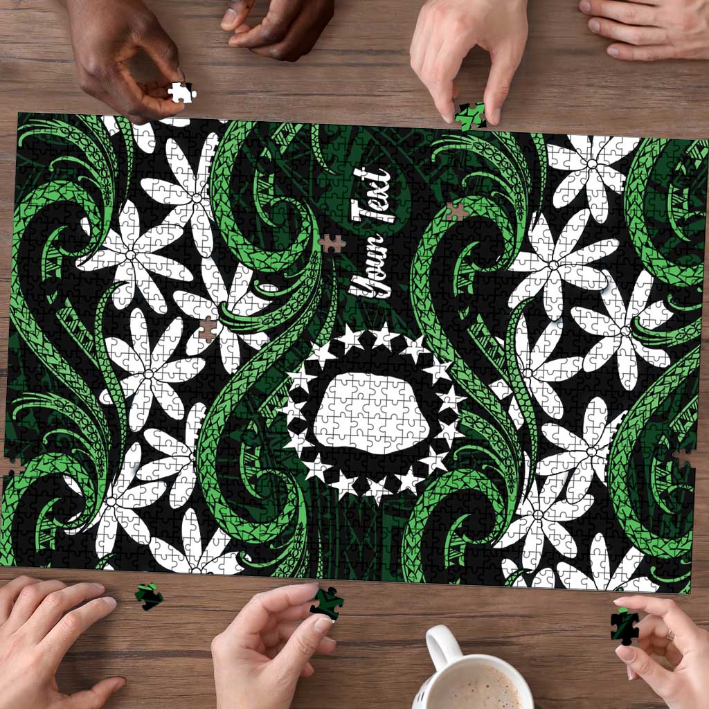 Personalised Cook Islands Mitiaro Puzzle Tiare Maori Polynesian Waves Tattoo