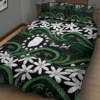 Personalised Cook Islands Mitiaro Quilt Bed Set Tiare Maori Polynesian Waves Tattoo