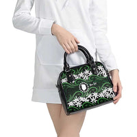 Personalised Cook Islands Mitiaro Shoulder Handbag Tiare Maori Polynesian Waves Tattoo