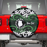 Personalised Cook Islands Mitiaro Spare Tire Cover Tiare Maori Polynesian Waves Tattoo