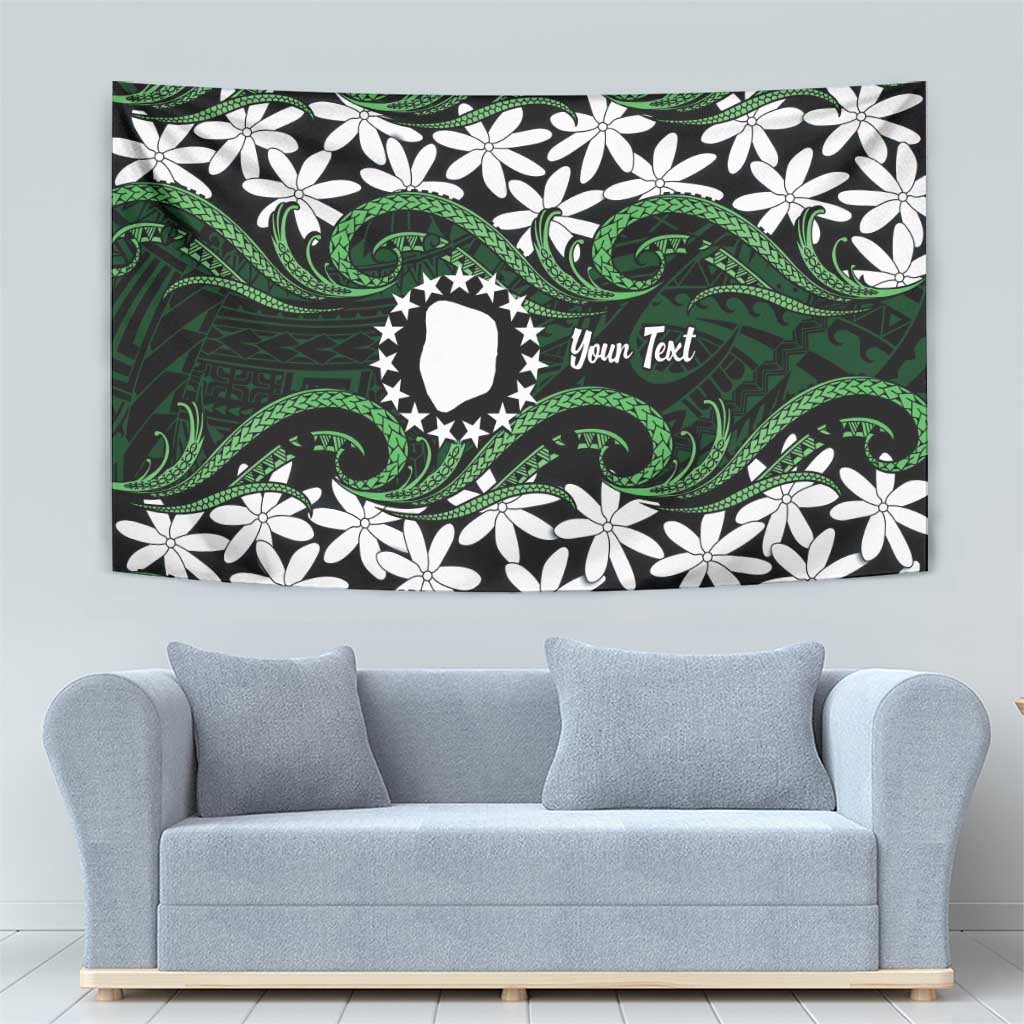 Personalised Cook Islands Mitiaro Tapestry Tiare Maori Polynesian Waves Tattoo