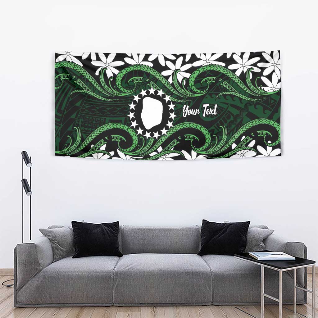 Personalised Cook Islands Mitiaro Tapestry Tiare Maori Polynesian Waves Tattoo