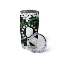 Personalised Cook Islands Mitiaro Tumbler Cup Tiare Maori Polynesian Waves Tattoo