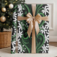 Personalised Cook Islands Mitiaro Wrapping Paper Tiare Maori Polynesian Waves Tattoo