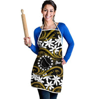 Personalised Cook Islands Manihiki Apron Tiare Maori Polynesian Waves Tattoo