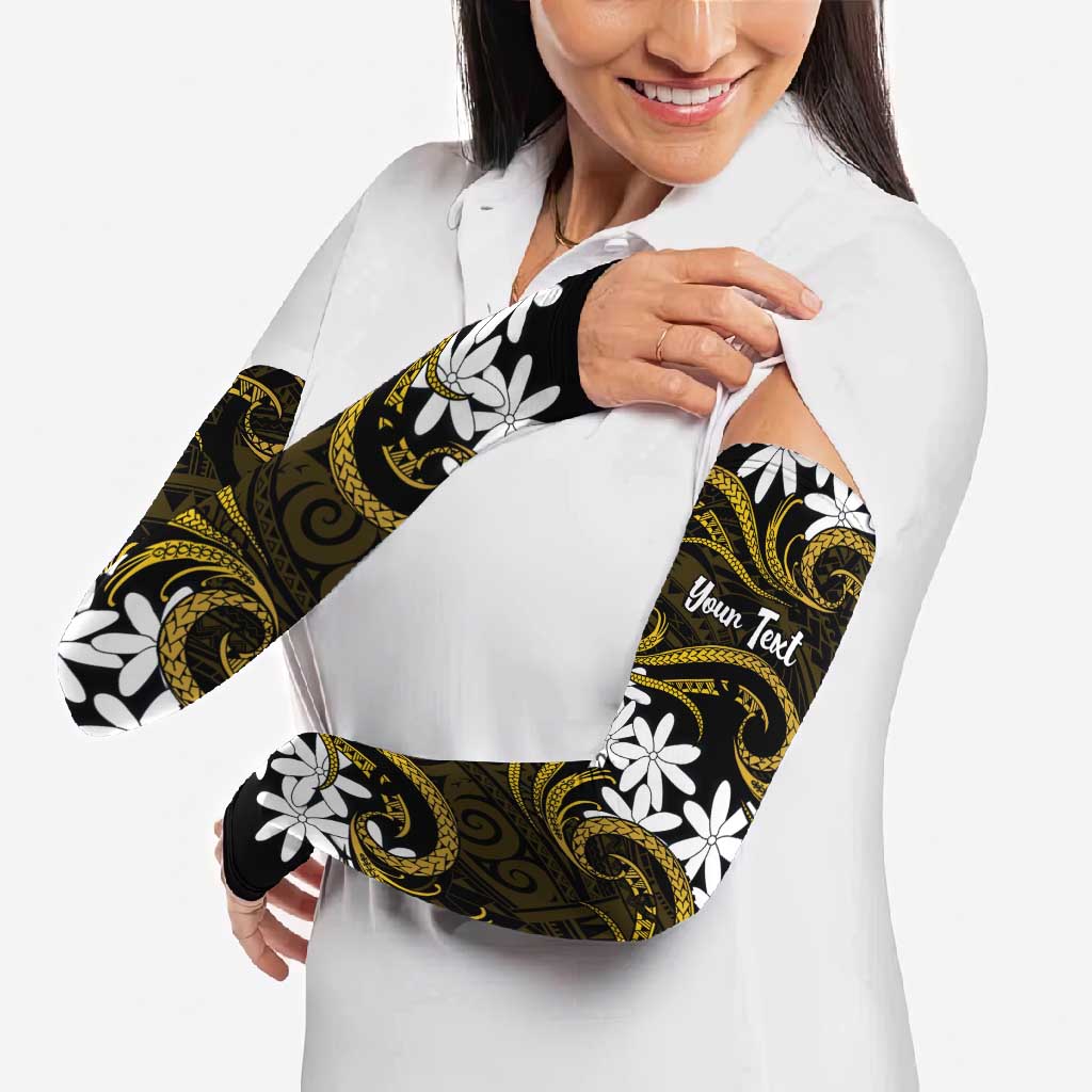 Personalised Cook Islands Manihiki Arm Sleeves Tiare Maori Polynesian Waves Tattoo