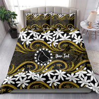 Personalised Cook Islands Manihiki Bedding Set Tiare Maori Polynesian Waves Tattoo