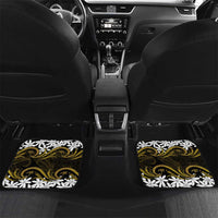 Personalised Cook Islands Manihiki Car Mats Tiare Maori Polynesian Waves Tattoo