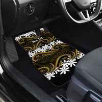 Personalised Cook Islands Manihiki Car Mats Tiare Maori Polynesian Waves Tattoo