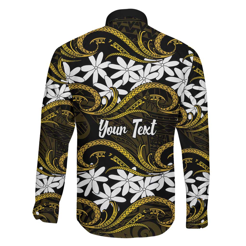 Personalised Cook Islands Manihiki Family Matching Summer Maxi Dress and Hawaiian Shirt Tiare Maori Polynesian Waves Tattoo LT14 - Polynesian Pride