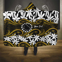 Personalised Cook Islands Manihiki Hooded Blanket Tiare Maori Polynesian Waves Tattoo LT14 - Polynesian Pride