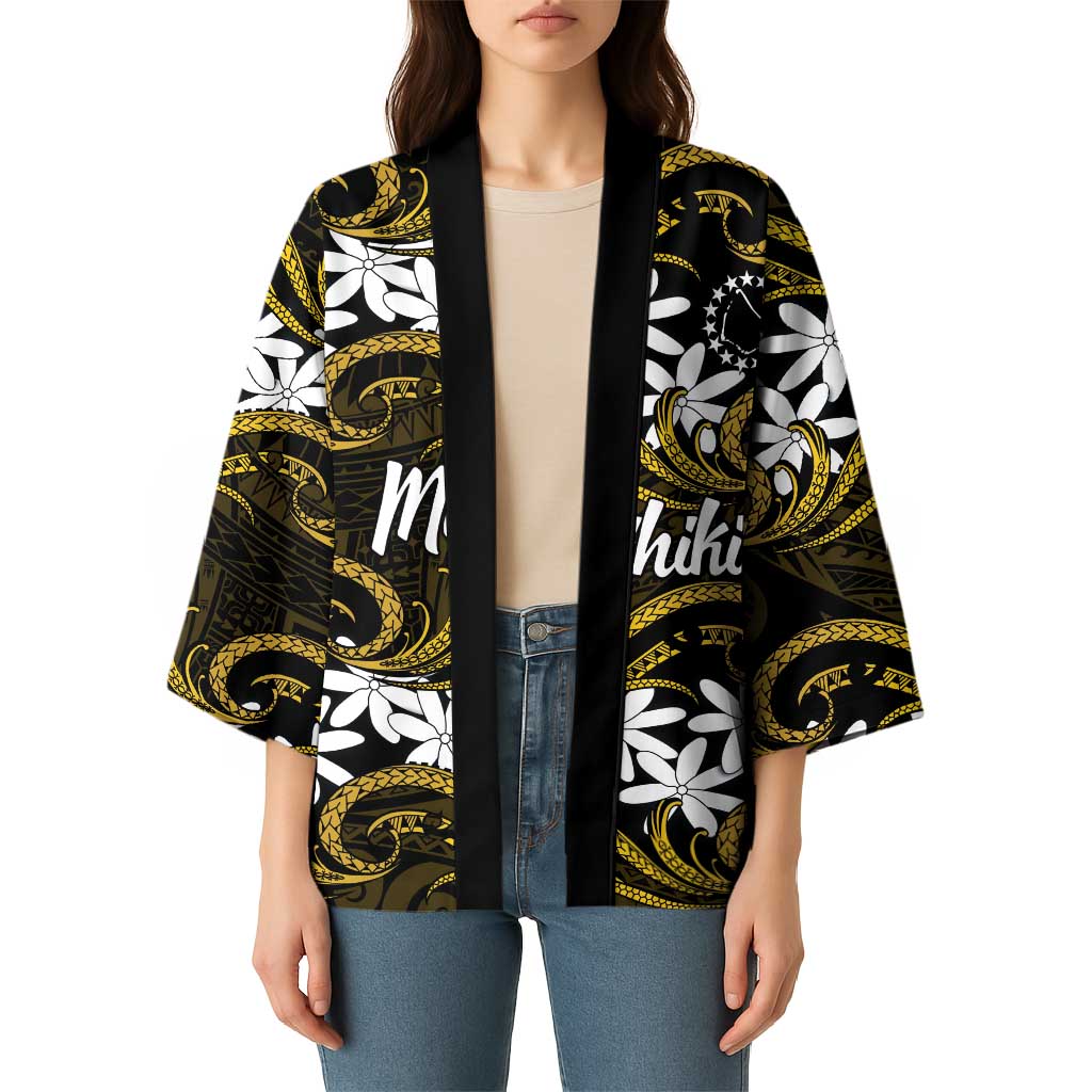 Personalised Cook Islands Manihiki Kimono Tiare Maori Polynesian Waves Tattoo