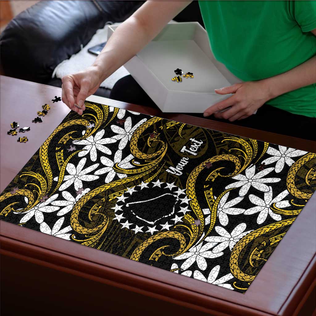 Personalised Cook Islands Manihiki Puzzle Tiare Maori Polynesian Waves Tattoo