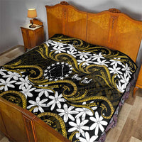 Personalised Cook Islands Manihiki Quilt Tiare Maori Polynesian Waves Tattoo