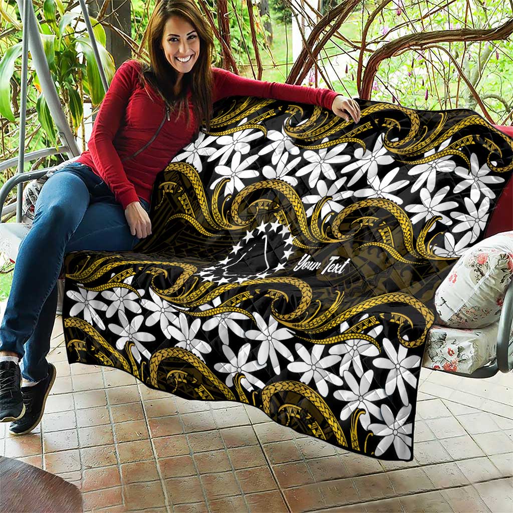 Personalised Cook Islands Manihiki Quilt Tiare Maori Polynesian Waves Tattoo