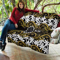 Personalised Cook Islands Manihiki Quilt Tiare Maori Polynesian Waves Tattoo