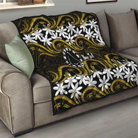Personalised Cook Islands Manihiki Quilt Tiare Maori Polynesian Waves Tattoo