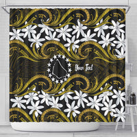 Personalised Cook Islands Manihiki Shower Curtain Tiare Maori Polynesian Waves Tattoo LT14 - Polynesian Pride