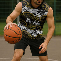 Personalised Cook Islands Manihiki Sleeveless Hoodie Tiare Maori Polynesian Waves Tattoo