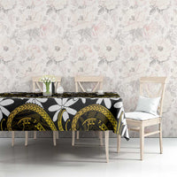 Personalised Cook Islands Manihiki Tablecloth Tiare Maori Polynesian Waves Tattoo