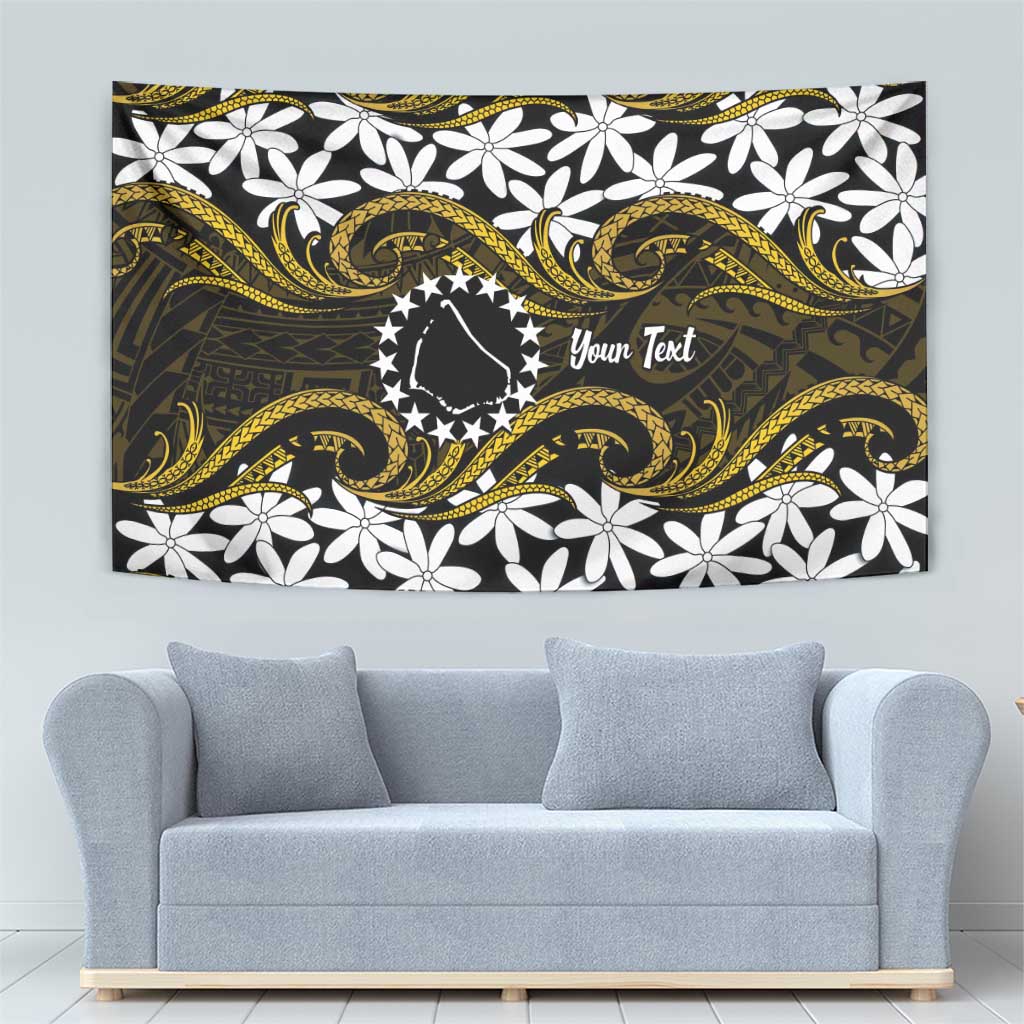 Personalised Cook Islands Manihiki Tapestry Tiare Maori Polynesian Waves Tattoo