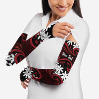 Personalised Cook Islands Atiu Enuamanu Arm Sleeves Tiare Maori Polynesian Waves Tattoo