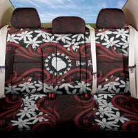 Personalised Cook Islands Atiu Enuamanu Back Car Seat Cover Tiare Maori Polynesian Waves Tattoo LT14 One Size Red - Polynesian Pride