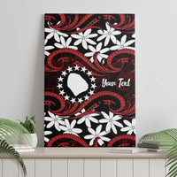 Personalised Cook Islands Atiu Enuamanu Canvas Wall Art Tiare Maori Polynesian Waves Tattoo
