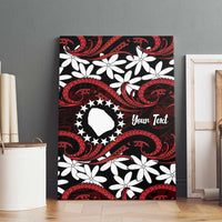 Personalised Cook Islands Atiu Enuamanu Canvas Wall Art Tiare Maori Polynesian Waves Tattoo