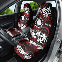 Personalised Cook Islands Atiu Enuamanu Car Seat Cover Tiare Maori Polynesian Waves Tattoo LT14 - Polynesian Pride