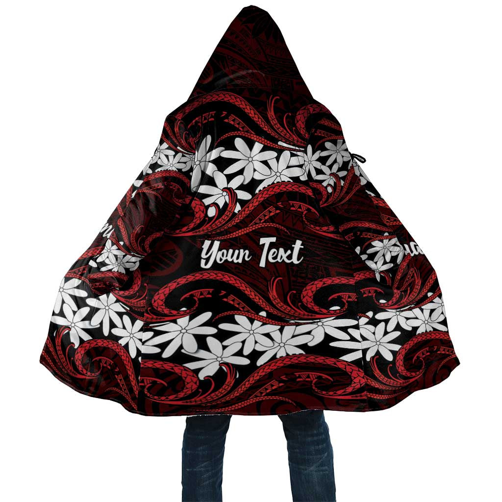 Personalised Cook Islands Atiu Enuamanu Cloak Tiare Maori Polynesian Waves Tattoo LT14 Unisex Red - Polynesian Pride