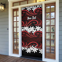 Personalised Cook Islands Atiu Enuamanu Door Cover Tiare Maori Polynesian Waves Tattoo LT14 - Polynesian Pride