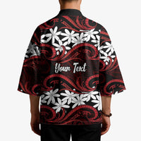 Personalised Cook Islands Atiu Enuamanu Kimono Tiare Maori Polynesian Waves Tattoo
