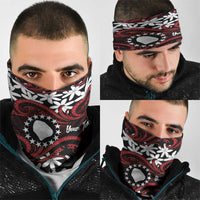 Personalised Cook Islands Atiu Enuamanu Neck Gaiter Tiare Maori Polynesian Waves Tattoo