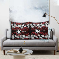 Personalised Cook Islands Atiu Enuamanu Pillow Cover Tiare Maori Polynesian Waves Tattoo