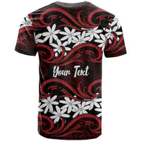 Personalised Cook Islands Atiu Enuamanu T Shirt Tiare Maori Polynesian Waves Tattoo