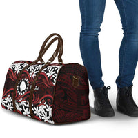 Personalised Cook Islands Atiu Enuamanu Travel Bag Tiare Maori Polynesian Waves Tattoo LT14 - Polynesian Pride