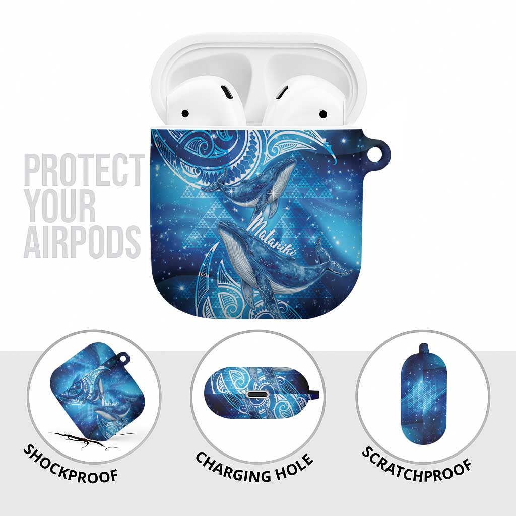 New Zealand Humpback Whale Matariki AirPods Case Maori New Year Taniko Niho Taniwha LT14 - Polynesian Pride