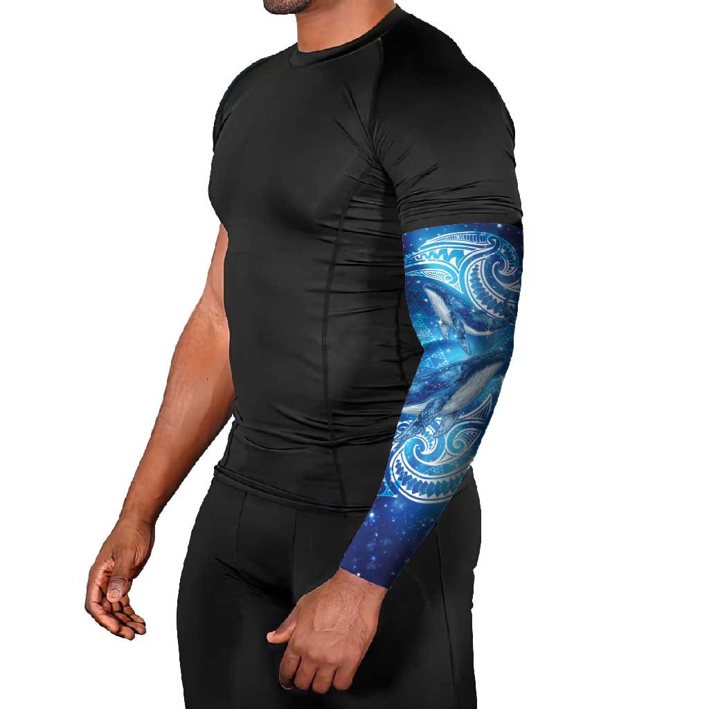 New Zealand Humpback Whale Matariki Arm Sleeves Maori New Year Taniko Niho Taniwha