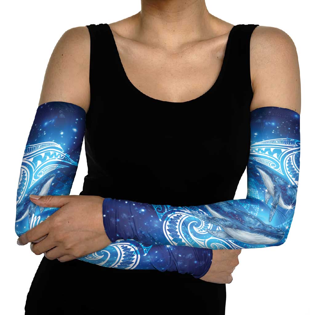 New Zealand Humpback Whale Matariki Arm Sleeves Maori New Year Taniko Niho Taniwha