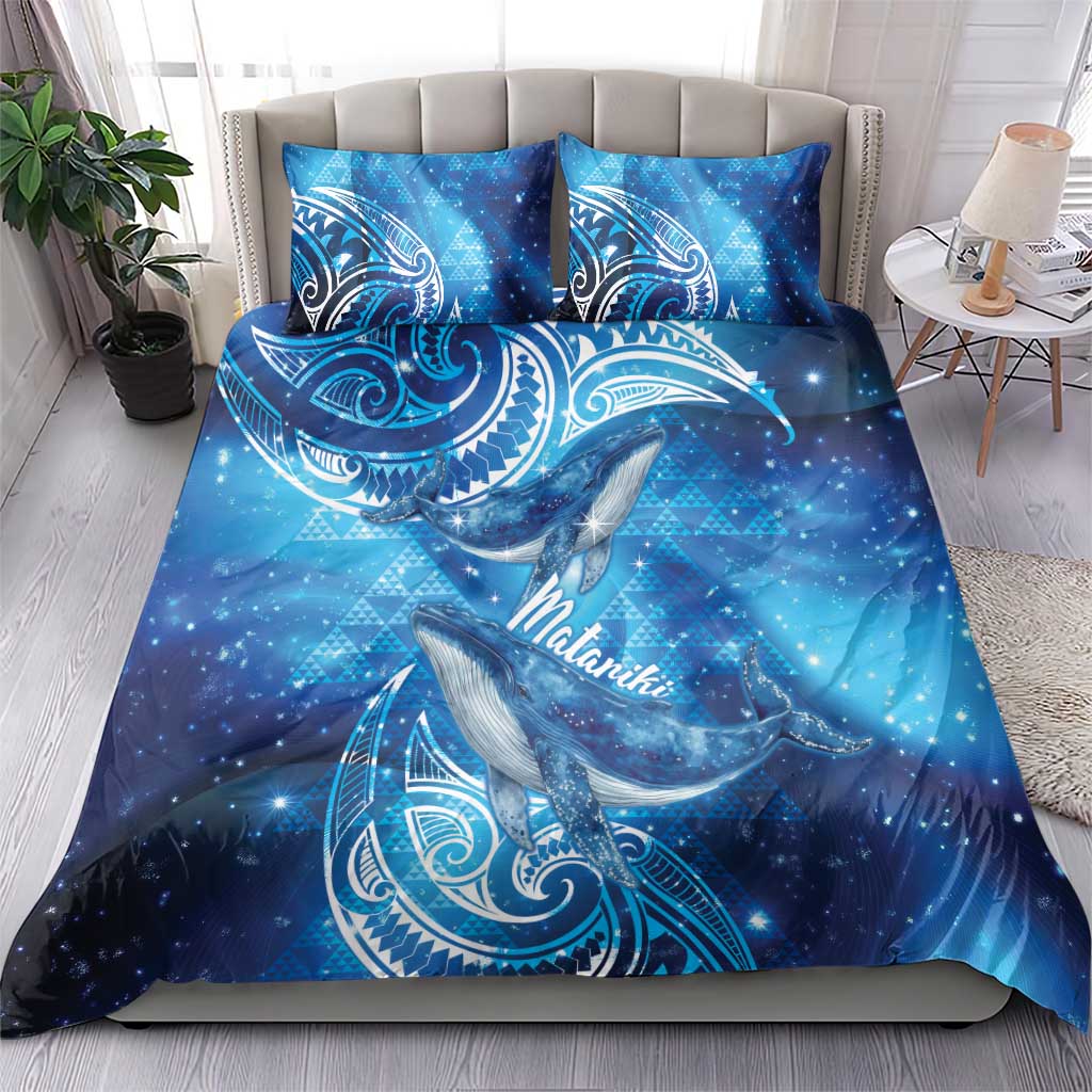 New Zealand Humpback Whale Matariki Bedding Set Maori New Year Taniko Niho Taniwha LT14 - Polynesian Pride