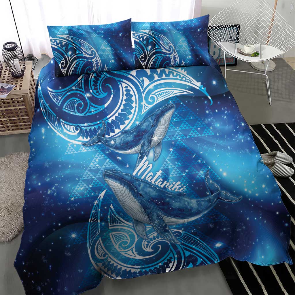 New Zealand Humpback Whale Matariki Bedding Set Maori New Year Taniko Niho Taniwha LT14 - Polynesian Pride