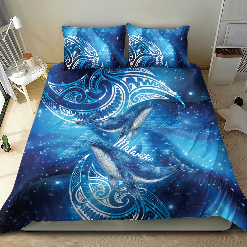New Zealand Humpback Whale Matariki Bedding Set Maori New Year Taniko Niho Taniwha LT14 - Polynesian Pride