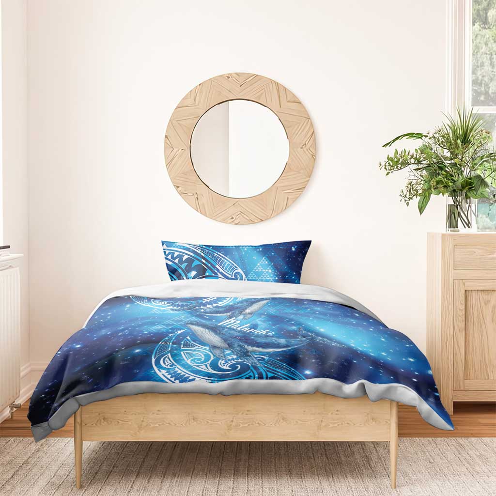 New Zealand Humpback Whale Matariki Bedding Set Maori New Year Taniko Niho Taniwha LT14 - Polynesian Pride
