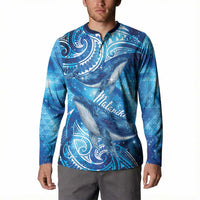 New Zealand Humpback Whale Matariki Button Sweatshirt Maori New Year Taniko Niho Taniwha LT14 - Polynesian Pride