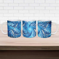 New Zealand Humpback Whale Matariki Ceramic Mug Maori New Year Taniko Niho Taniwha
