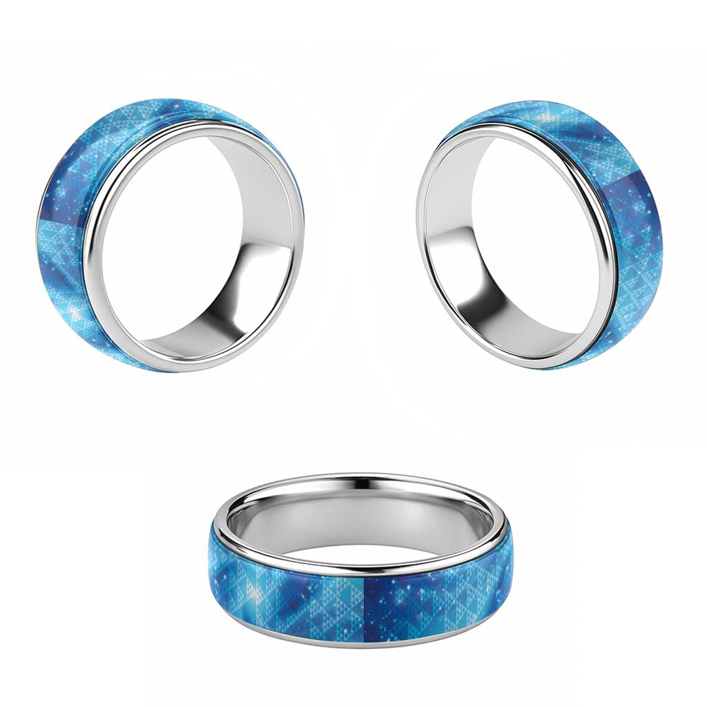 New Zealand Humpback Whale Matariki Classic Ring Maori New Year Taniko Niho Taniwha